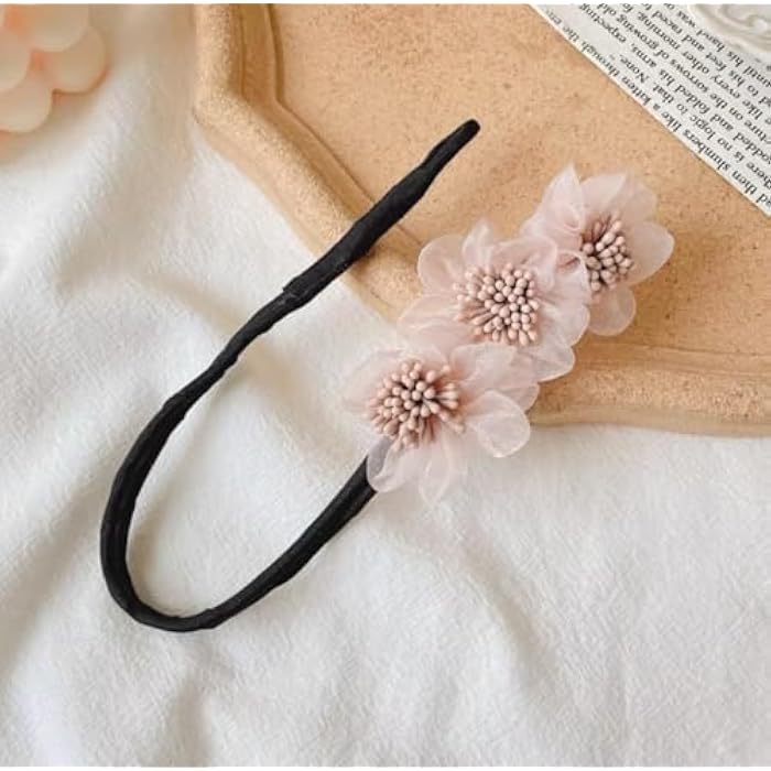 FASHION MANIA 2 PCS Exquisite And Shiny Flower Hair Curler, Elegant Hair Bun, Easy Hairs Curler For Women（blue+white) - Image 3